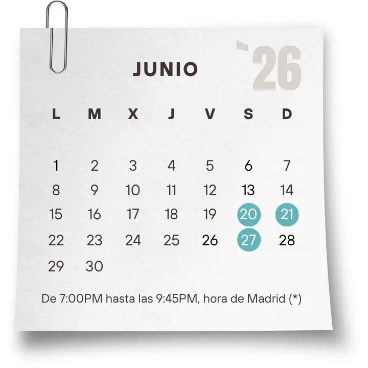 Calendario JUNIO