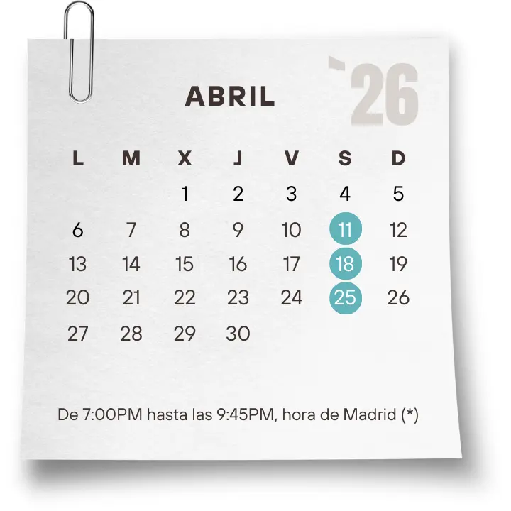 Calendario Enero